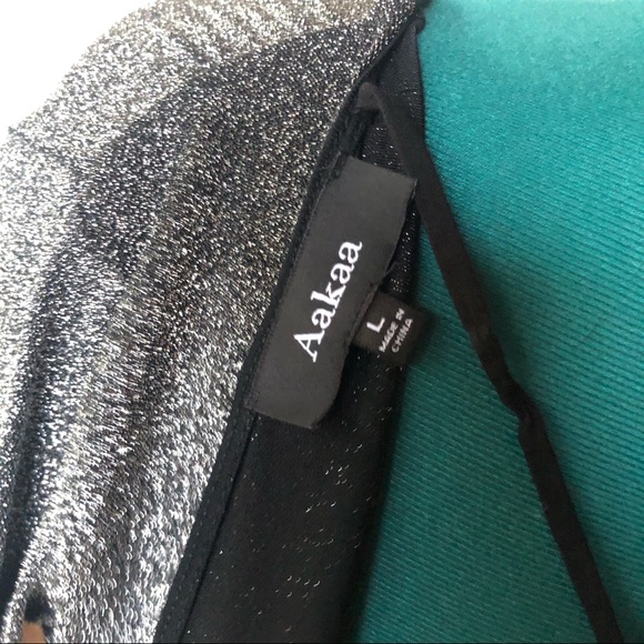 Aakaa, Silver tight knit , bodysuit. Large - Picture 4 of 4